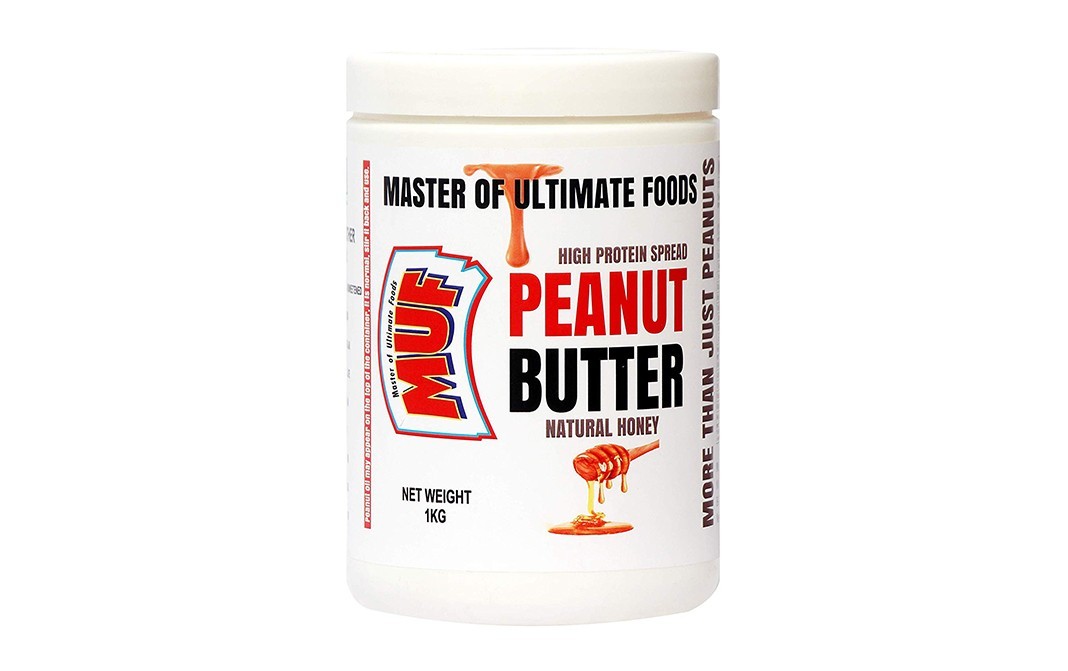 MUF Peanut Butter Natural Honey   Plastic Jar  1 kilogram